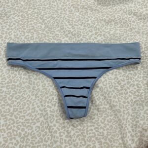 AERIE Blue Stripped Thong